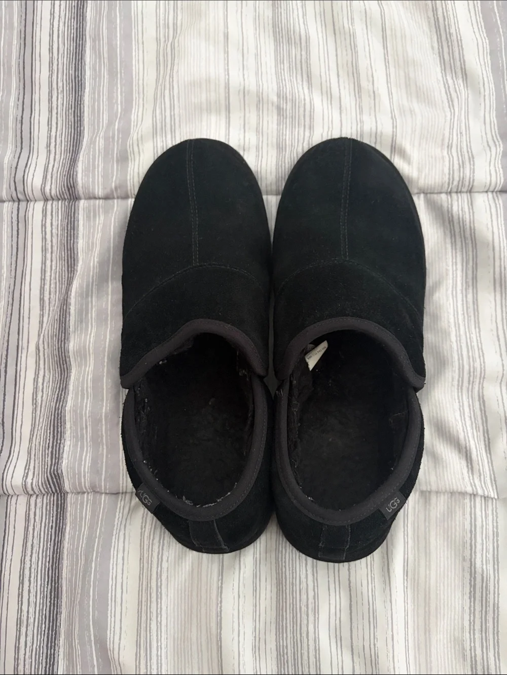 UGG Men’s Black Suede Leisure Slip-On Slippers Size 13